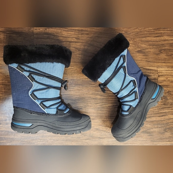 Baffin Kimberly Deluxe Polar Proven Youth Snow Blue Boots Size 2